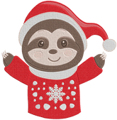 Christmas Sloth 2: Embroidery Design - FineryEmbroidery